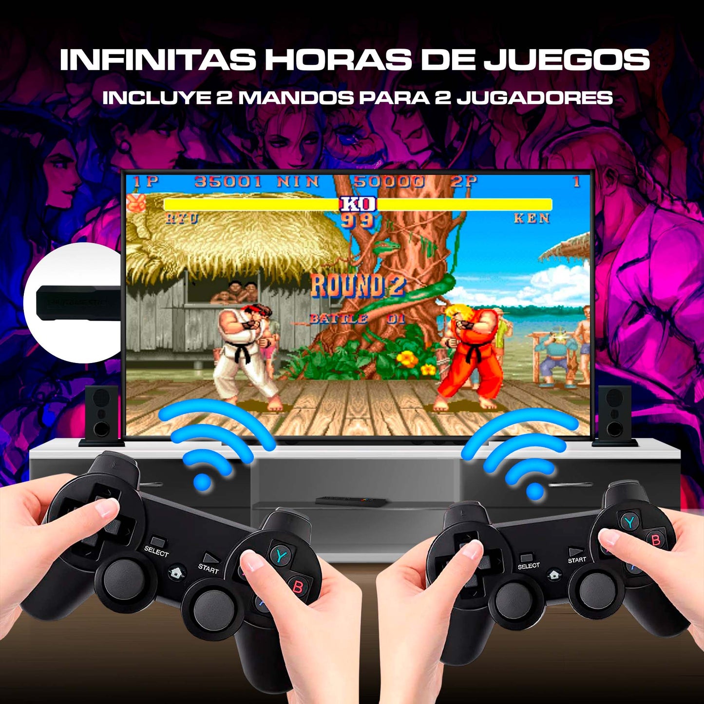 Consola  inalámbrica retro-GAME STICK 4K