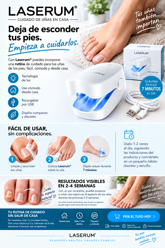 LASERUM®-Dispositivo Láser para Cuidado de las Uñas
